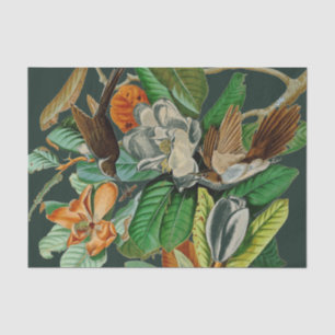 Floral Birds Dramatic Decoupage Tissue Paper