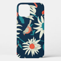 Floral Birds: Vintage Seamless Design.