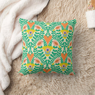 Floral birds with hearts cushion