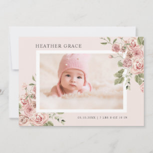 Floral Birth Announcement