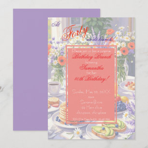 Floral Birthday Brunch Invitation