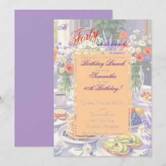 Floral Birthday Brunch Invitation