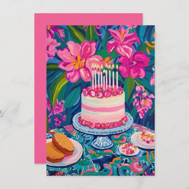 Floral Birthday Card (Front/Back)
