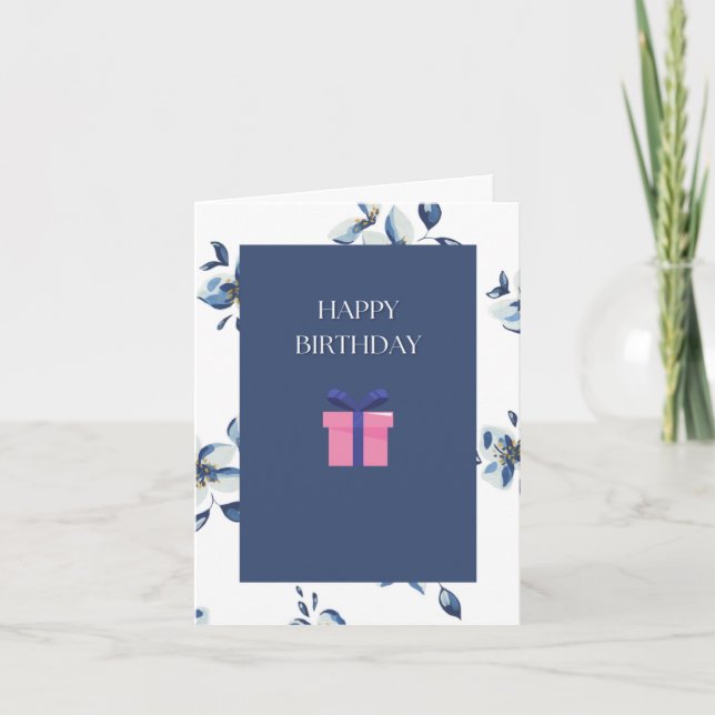 Floral Birthday Card for Her (Front)