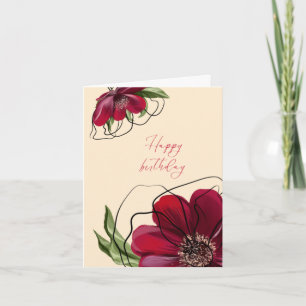 Floral Birthday Card for Her