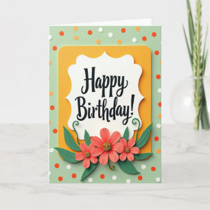 Floral Birthday Cloud Card