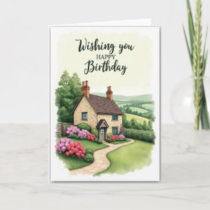 Floral Birthday Cottage Card