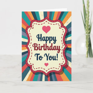 Floral Birthday Emblem Card