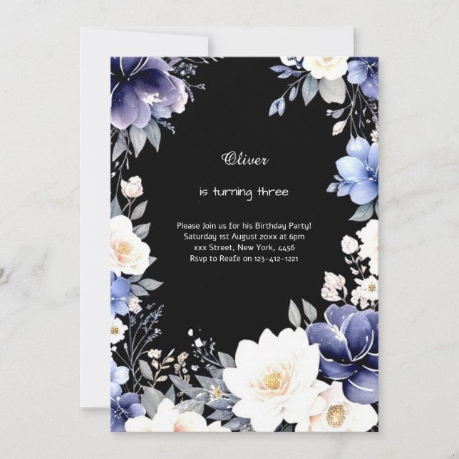 Floral Birthday Invitation (Front)