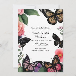 Floral Birthday Invitation
