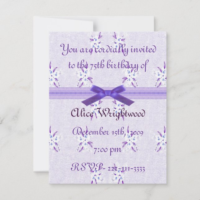Floral Birthday Invitation (Front)