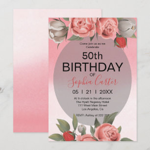 Floral Birthday Invitation
