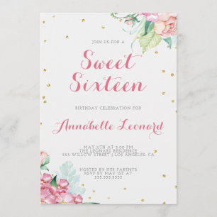 Floral Birthday Party Invitation