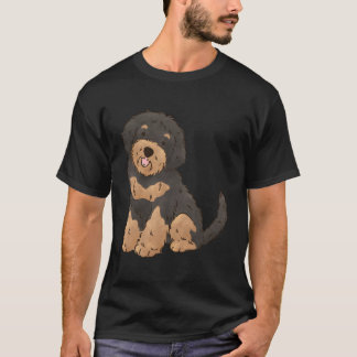 Floral Black And Tan Aussiedoodle Lovers Aussie Do T-Shirt