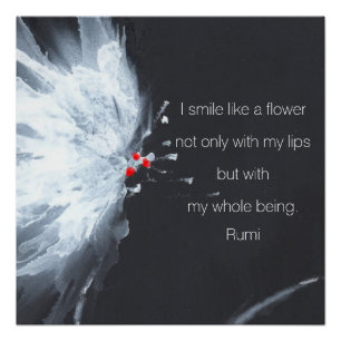 Floral Black and White Art Poster