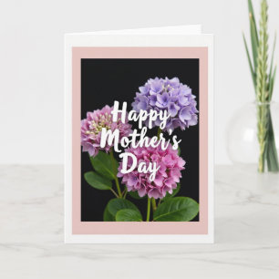 Floral Black Background Card