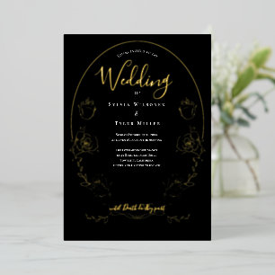 Floral Black Gothic Wedding