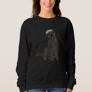 Floral Black Labradoodle Lovers Doodle Dog Mum Sweatshirt