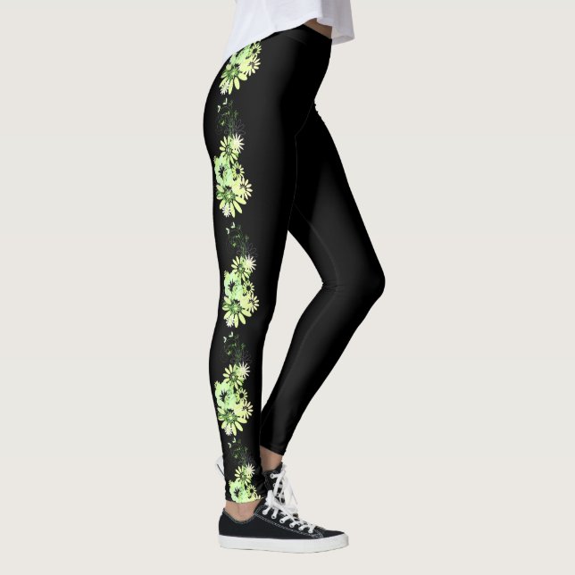 Floral black Leggings (Right)