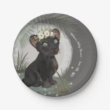 Floral Black Panther Baby Shower