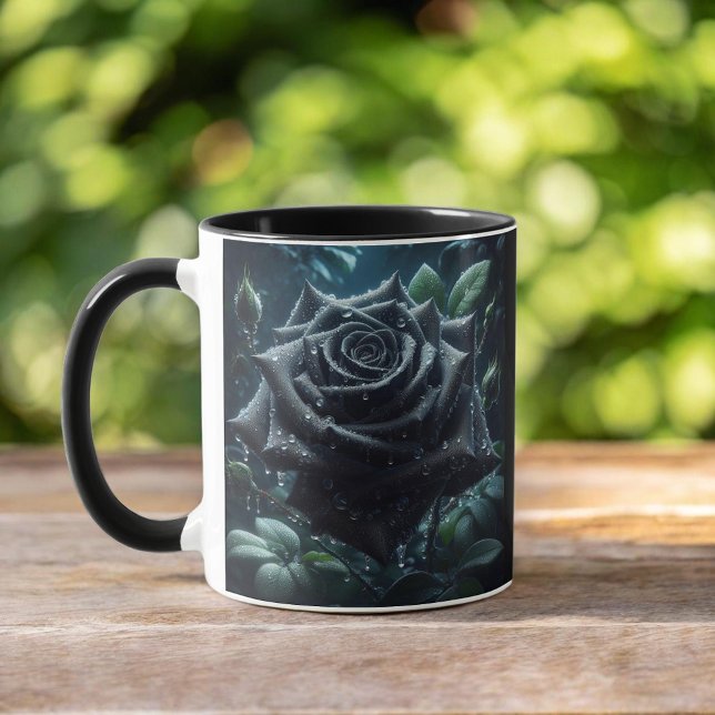 Floral Black Rose Mug (Creator Uploaded)