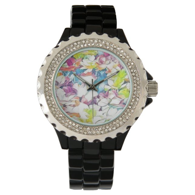 Floral Black Watch w/ Floating Effect (Front)