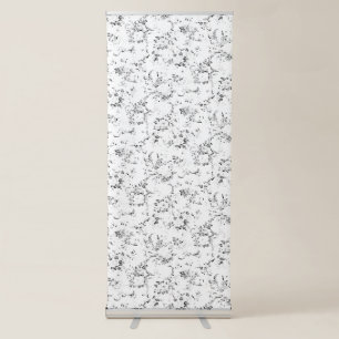 Floral Black & White Banner   Timeless Elegance