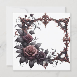 Floral Blank Invitation Announcement Template