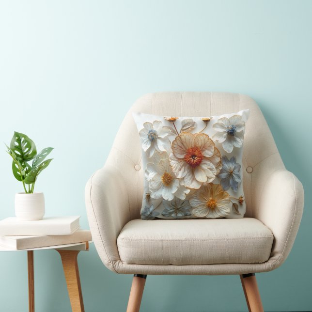 "Floral Bliss Pillow - Bring Spring Indoors!" (Chair)