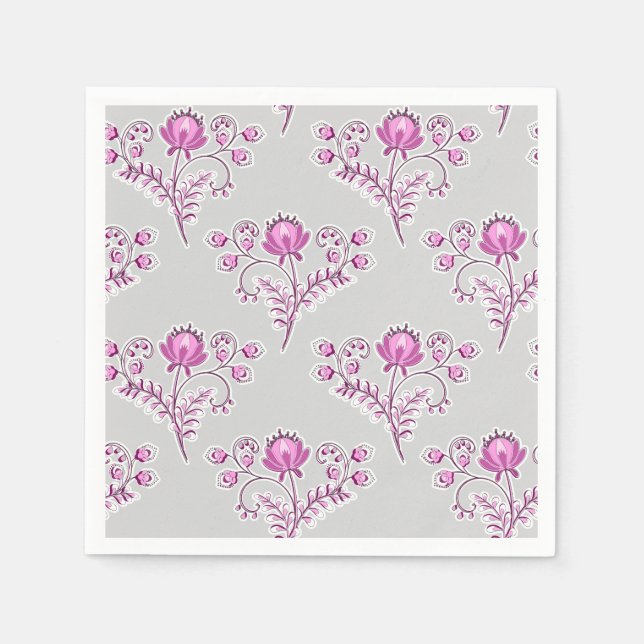 Floral block print. napkin (Front)