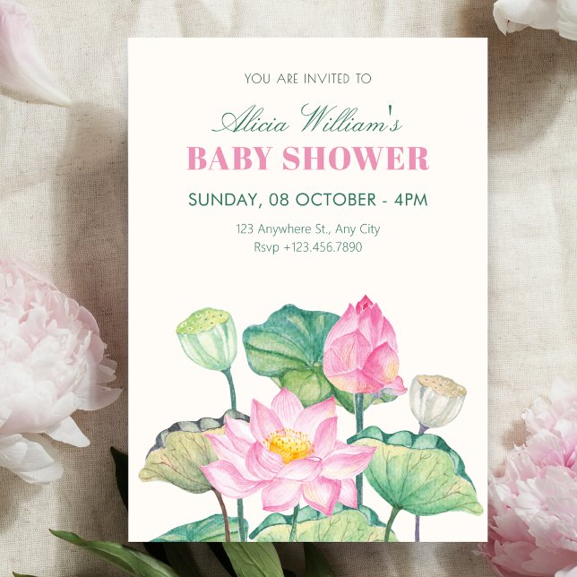 Floral bloom baby shower invitation (Creator Uploaded)