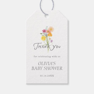 Floral Bloom Baby Shower Thank you Gift Tags