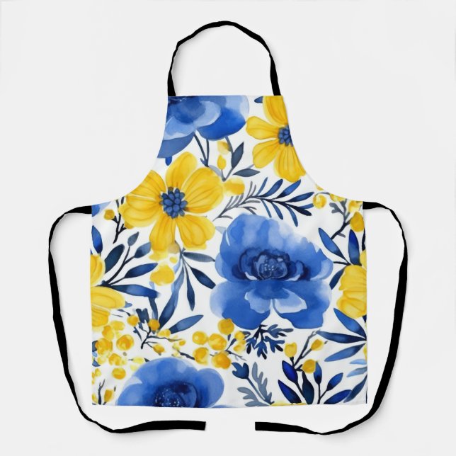 Floral Bloom Kitchen Apron (Front)