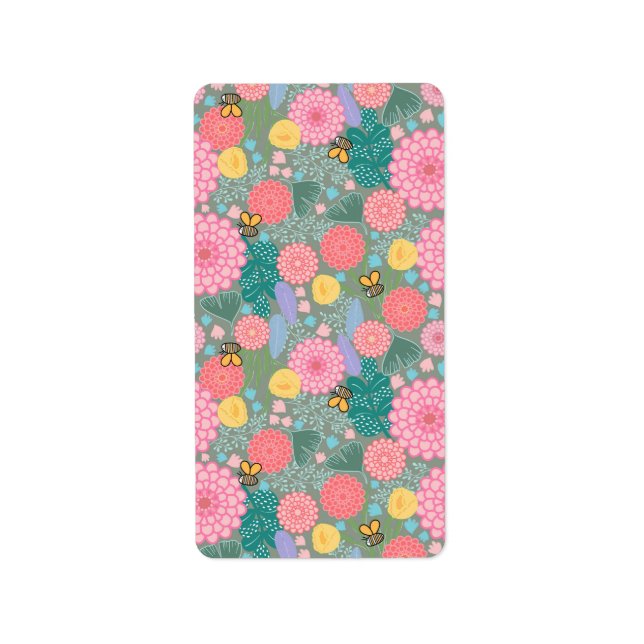 Floral bloom label (Front)
