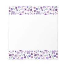 Floral Bloom Notepad - White Border Bliss