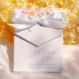 Floral Bloom Spring Girl Baby Shower Thank You Favour Box