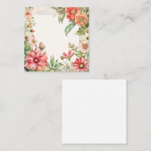 Floral Bloom Watercolor Frame Card