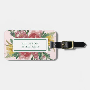 Floral Blooming Flowers Luggage Tag