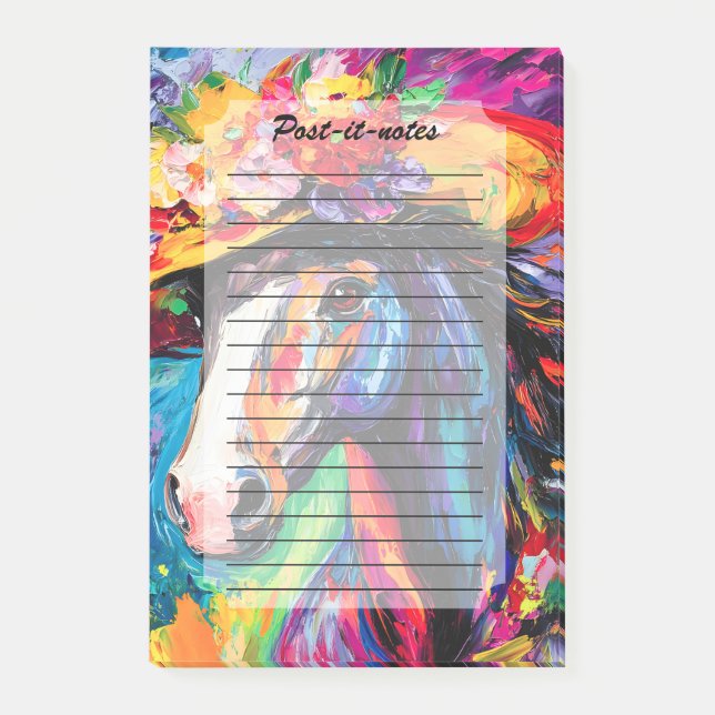 Floral Blooming Stallion Post-it Notes (Front)