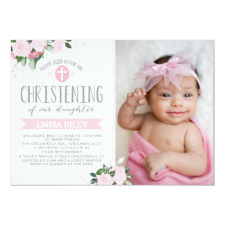 Pink Christening Invitation 6