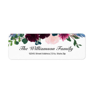 Floral Blooms - Return Address Label