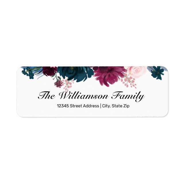 Floral Blooms - Return Address Label (Front)