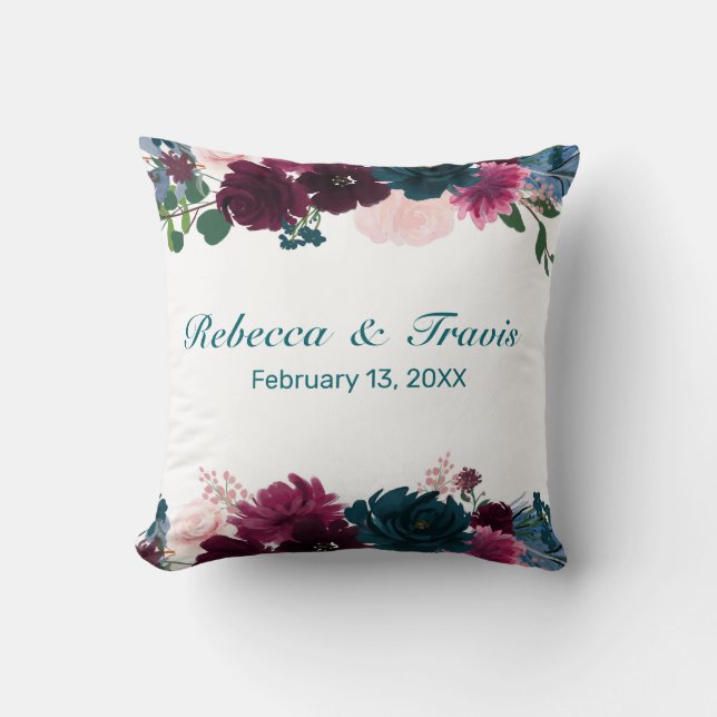 Floral Blooms - Square Pillow (Front)