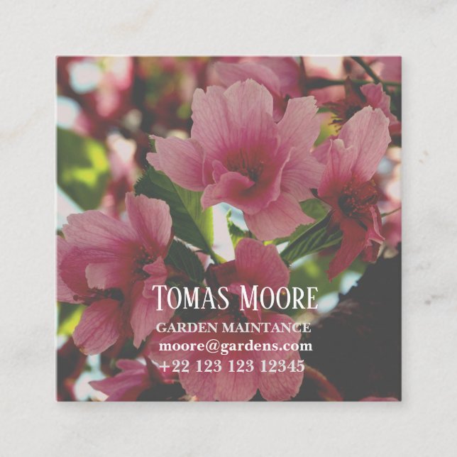 Floral  Blossoms Business Cards (Front)