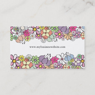 Floral Blossoms Elegant Custom Business Card