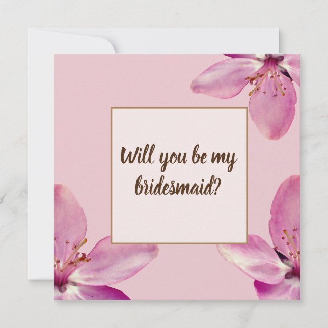 Floral Blossoms  Will you be my flowergirl card (Front)