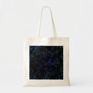 Floral Blue Budget Tote Bag