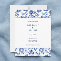 Floral blue delftware vintage style