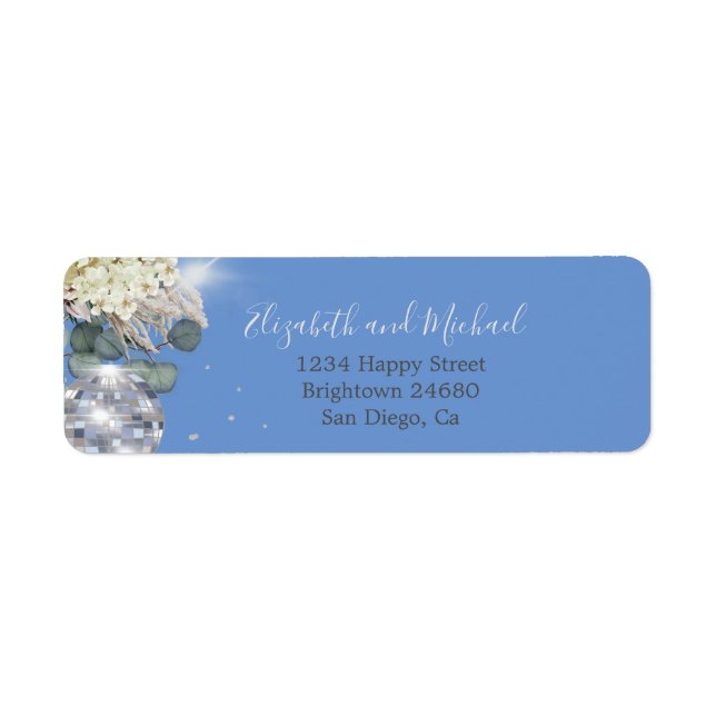 Floral Blue Eucalyptus Elegant Disco (Front)