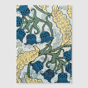 Floral Blue Flowers Lily Valley Repeating